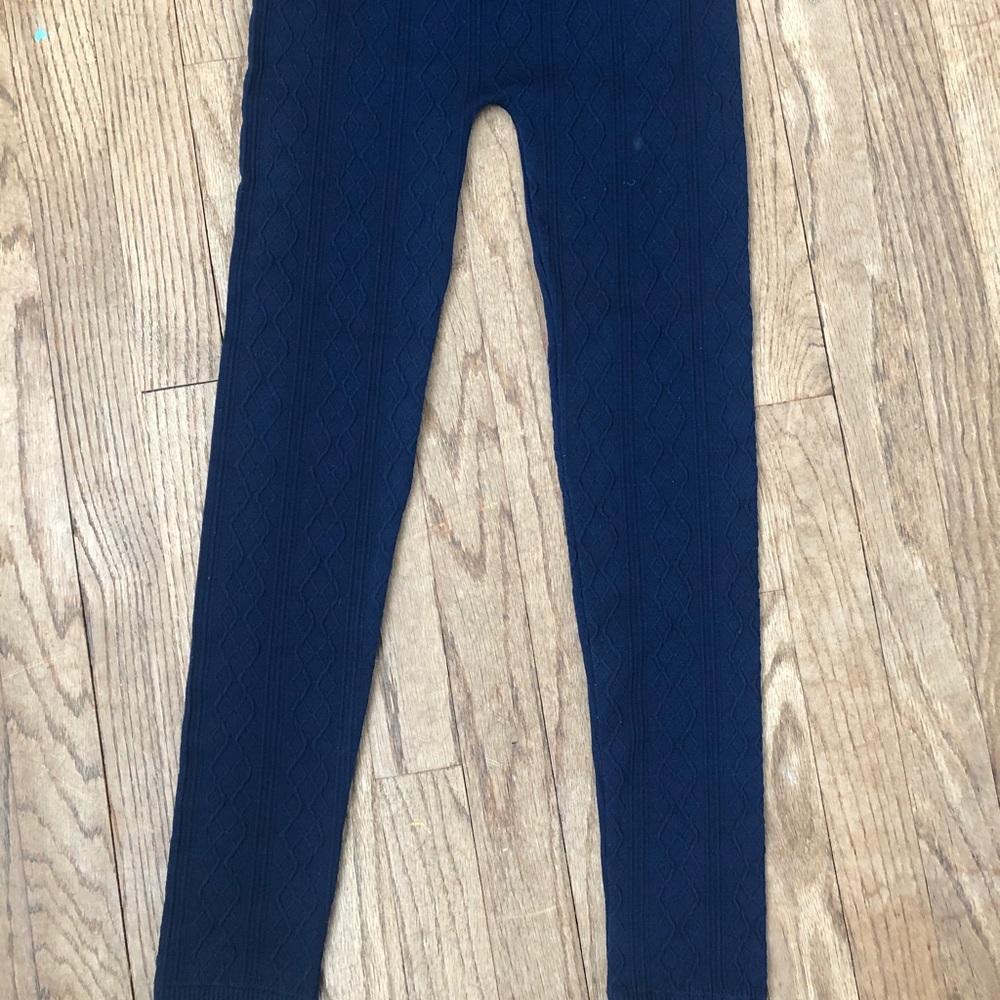 Navy cableknit leggings